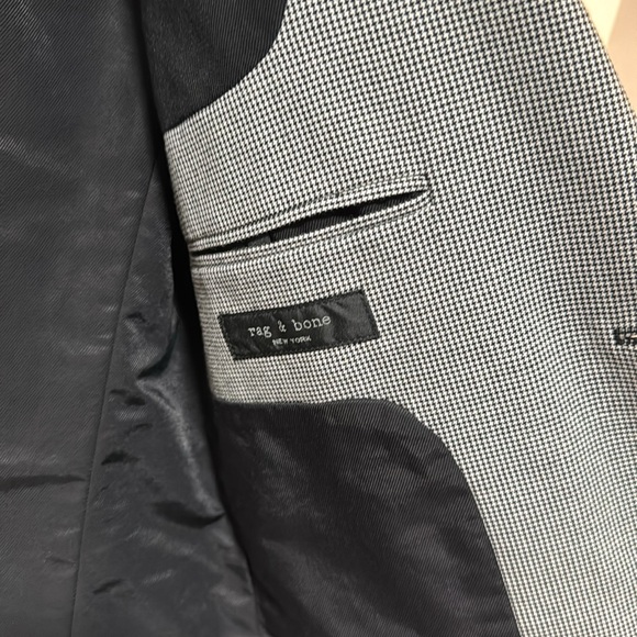 Rag & Bone houndstooth wool blazer size 38 - Picture 2 of 5